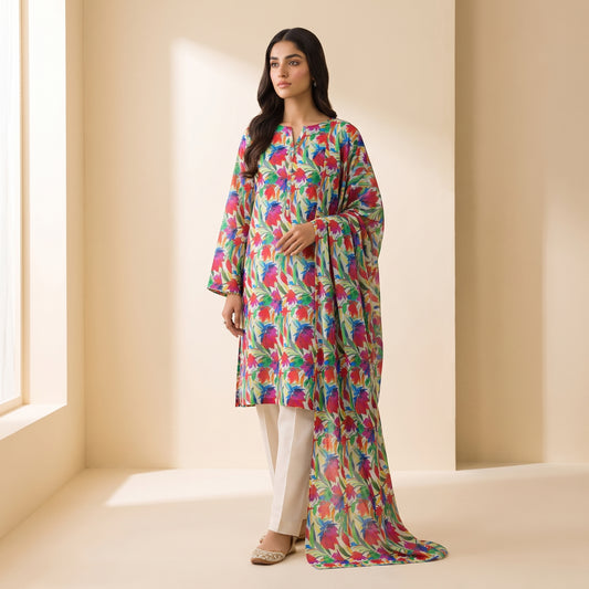 Multicolor Floral 2 Piece Suit